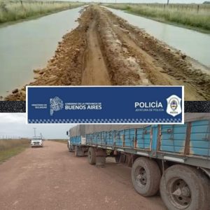 Infracciones a camionero y firma agropecuaria por rotura de camino