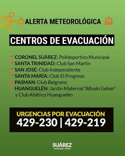 Habilitan centros de evacuación en la ciudad y localidades para quienes necesiten
