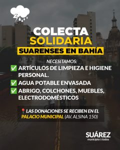 Lanzan una campaña solidaria para suarenses que estudian o trabajan en Bahía