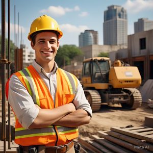 trabajador alegre
