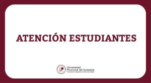 Atención alumnado UPSO: suspensión de actividades en sedes y subsedes
