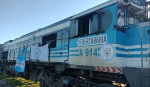 Llegó el Tren Solidario a Bahía Blanca con 1.200 toneladas de donaciones