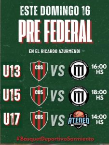Básquetbol: con equipos suarenses comienza el Pre Federal de formativas