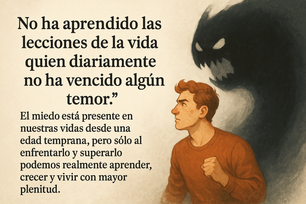 No ha aprendido las lecciones de la vida quien diariamente no ha vencido algún temor