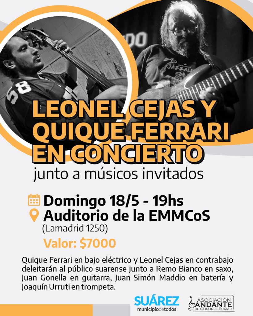 Leonel Cejas y Quique Ferrari en Concierto, junto a músicos invitados