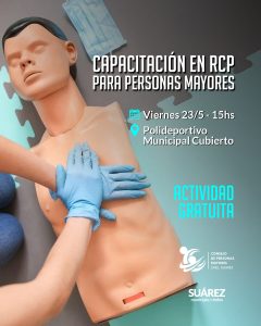 Jornada de capacitación en RCP para personas mayores el viernes 23