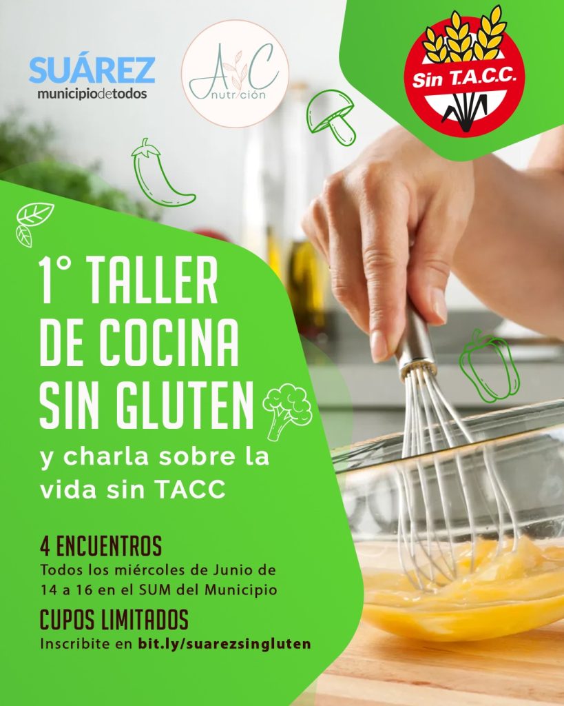 Taller de cocina sin gluten: alimentación saludable, práctica y económica