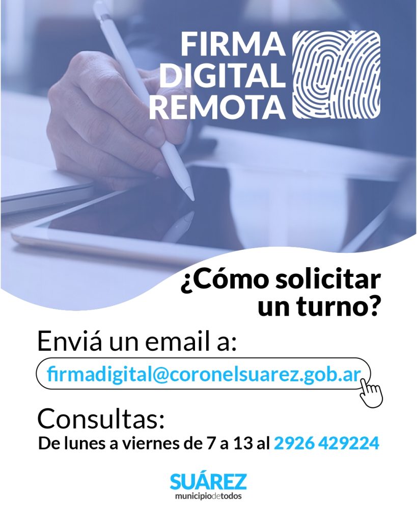 Atención vecinos: los trámites de firma digital remota son gratuitos